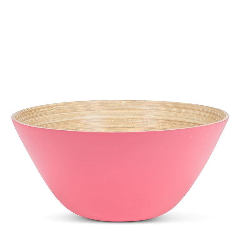 Abbott - Large Deep Bamboo Bowl-12"D: Pink by Abbott