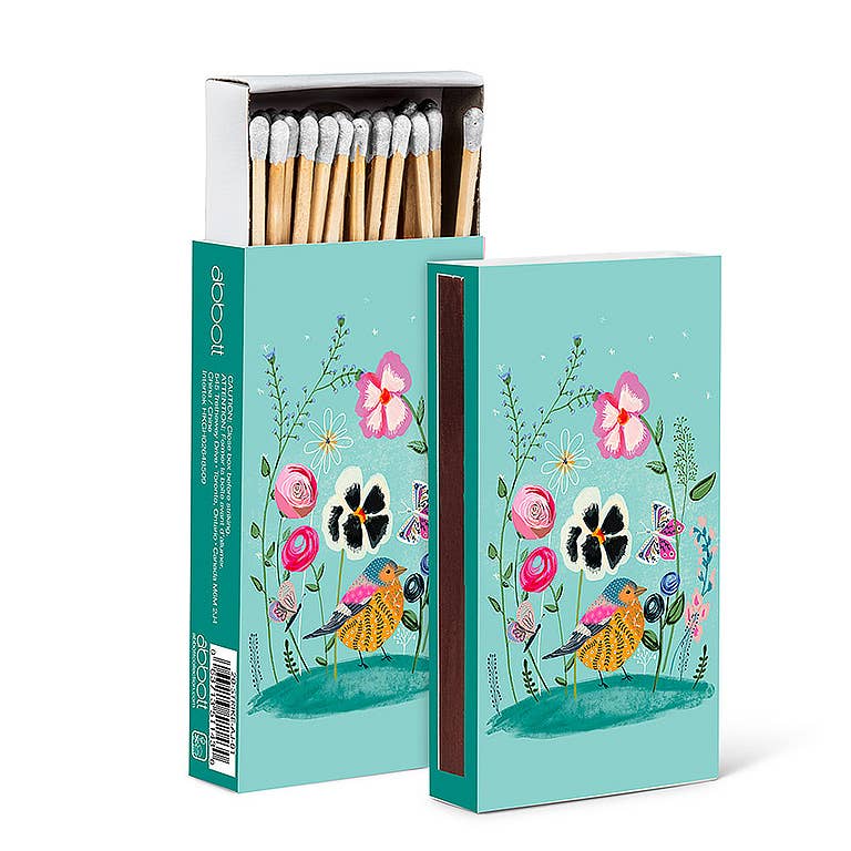 Abbott - Whimsical Garden & Bird Matches-45stks-4"L by Abbott