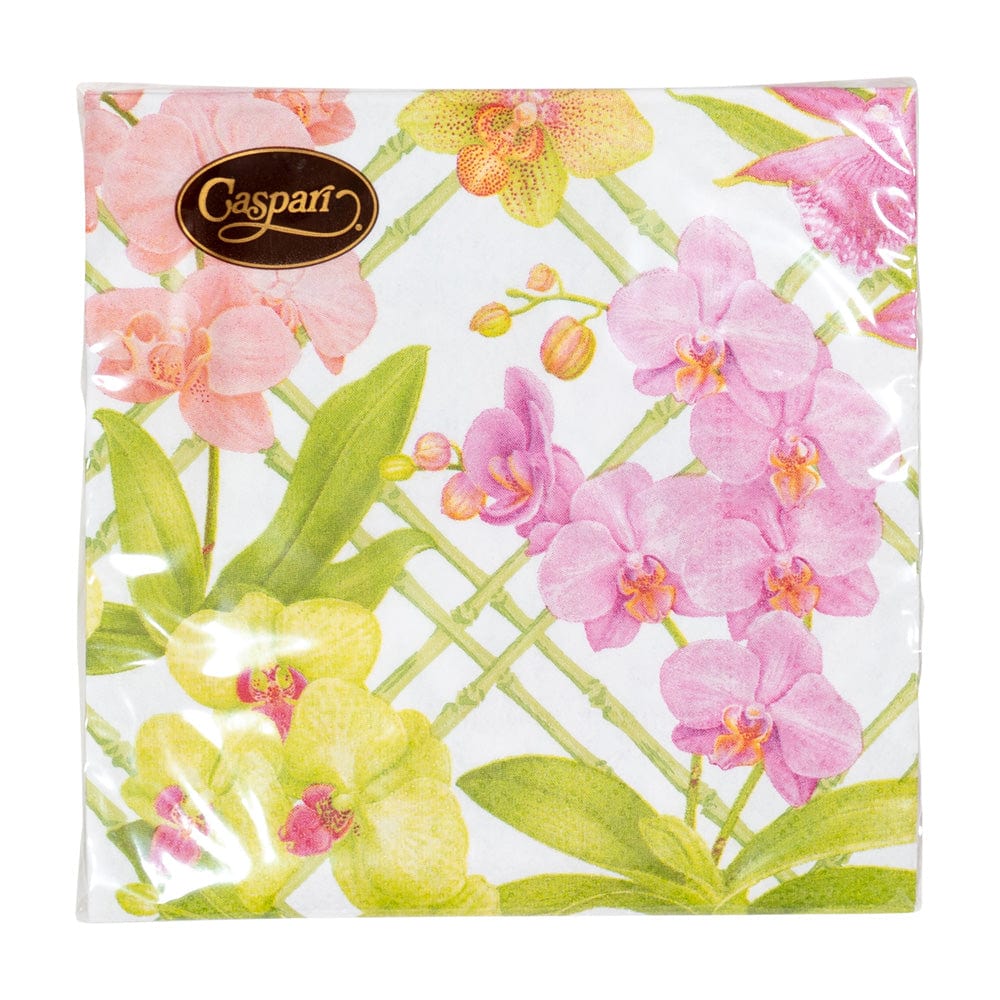 Orchid Conservatory Cocktail Napkins - 20 Per Pack by Caspari