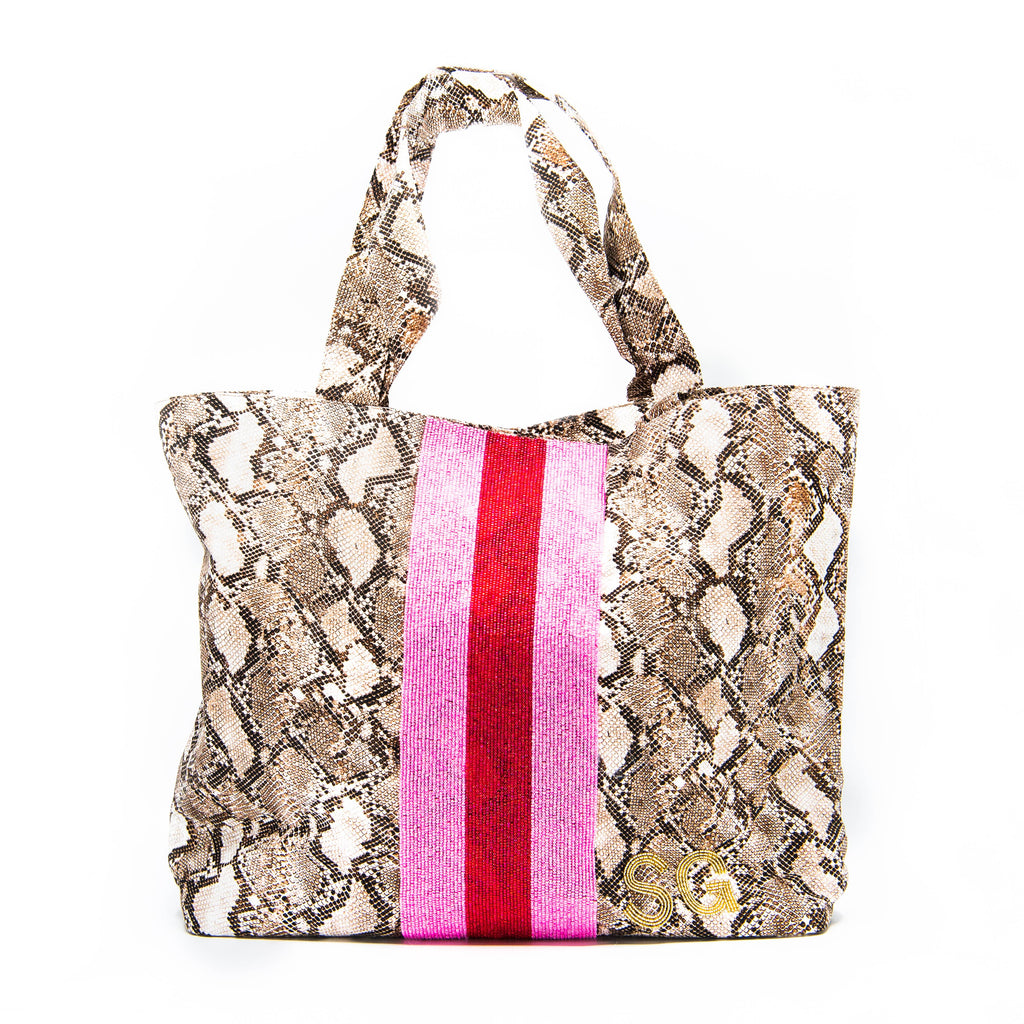 Tiana Designs - TOP 1123/3002 Snake/ Taupe/ N Fusch/ N Red by Tiana Designs