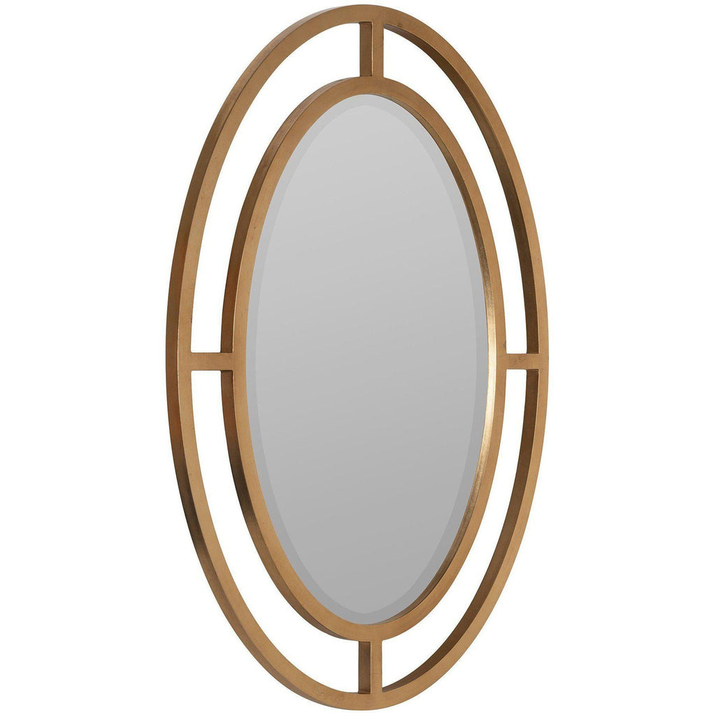 Compass Rose 40" Elle Oval Wall Mirror, Gold by Cooper Classics