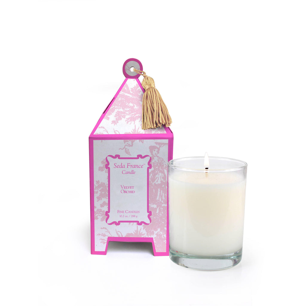 Seda France Candles - Velvet Orchid Classic Pagoda Box Candle by Seda France Candles