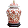 29" Rouge de Fer Floral Baluster Jar Table Lamp by East Enterprises