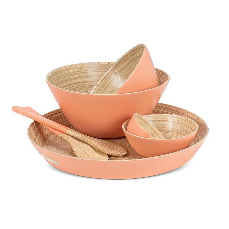 Abbott - Bamboo Salad Servers-Melon-12"L by Abbott