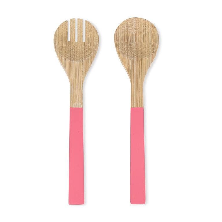 Abbott - Bamboo Salad Servers-Pink-12"L by Abbott