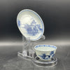 Antique 18th C. Chinese Export 'Nanking Cargo' Blue and White Tea Bowl & Saucer, c. 1750 by Room Tonic