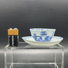 Antique 18th C. Chinese Export 'Nanking Cargo' Blue and White Tea Bowl & Saucer, c. 1750 by Room Tonic