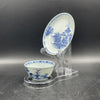 Antique 18th C. Chinese Export 'Nanking Cargo' Blue and White Tea Bowl & Saucer, c. 1750 by Room Tonic