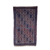 Antique 4'-7" x 2'-9" Caucasian Azerbaijan Rug in Navy & Rust by Antique