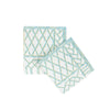 Bamboo Screen Robin's Egg Paper Linen Cocktail Napkins - 15 Per Pack by Caspari