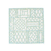 Bamboo Screen Robin's Egg Paper Linen Cocktail Napkins - 15 Per Pack by Caspari