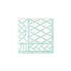 Bamboo Screen Robin's Egg Paper Linen Cocktail Napkins - 15 Per Pack by Caspari