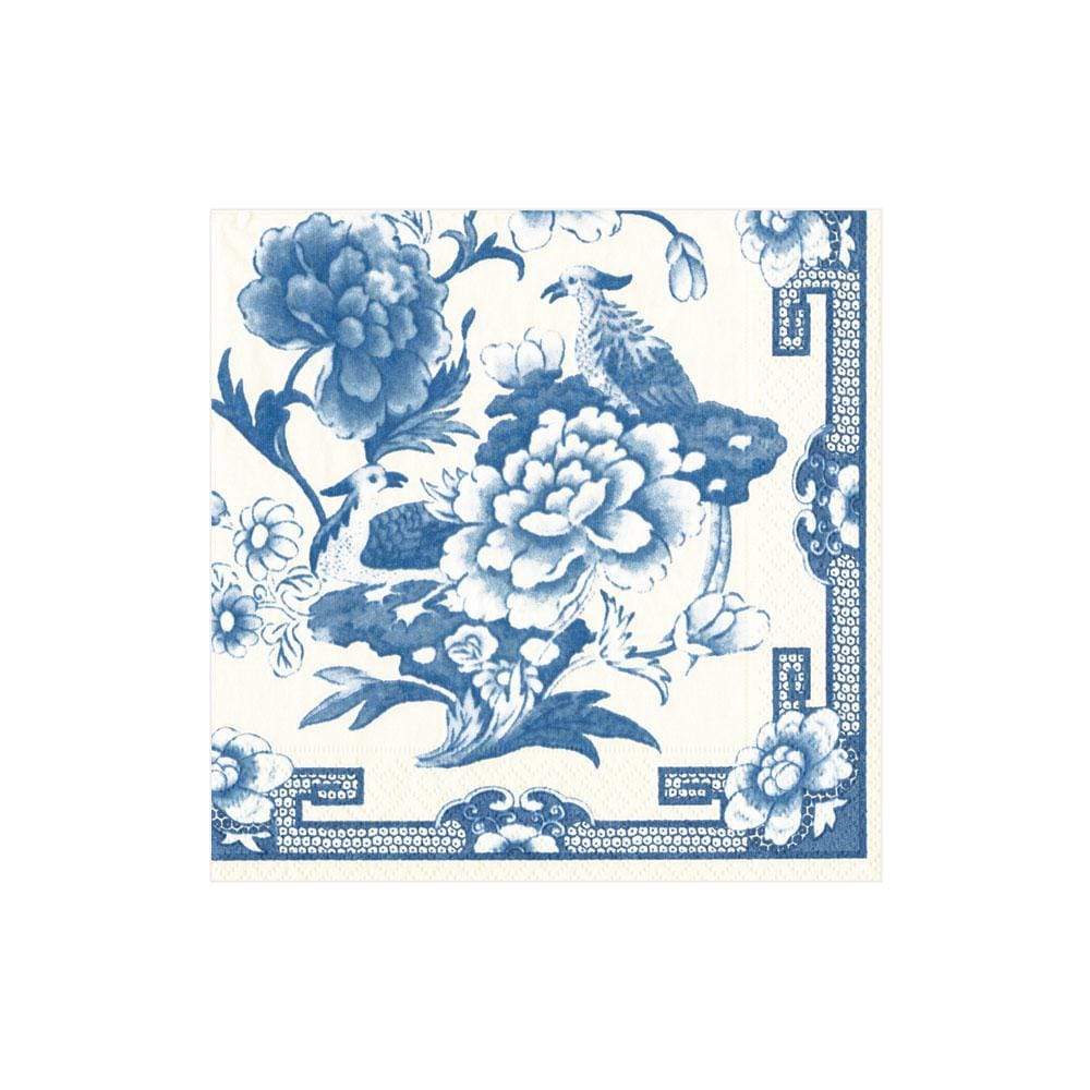 Blue and White Cocktail Napkins - 20 Per Pack by Caspari