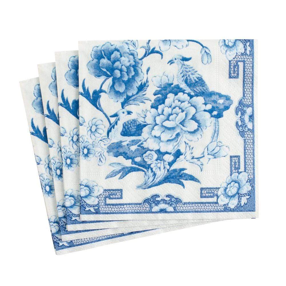 Blue and White Cocktail Napkins - 20 Per Pack by Caspari