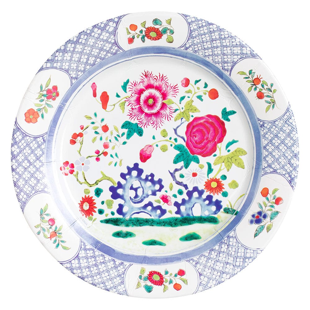 Chinese Export Famille Rose Dinner Plates - 8 Per Pack (Copy) by Caspari