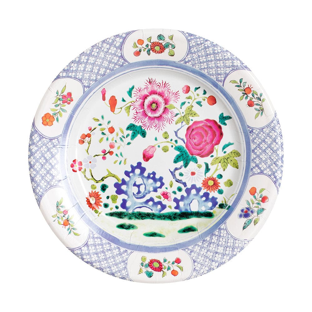 Chinese Export Famille Rose Salad & Dessert Plates - 8 Per Pack by Caspari