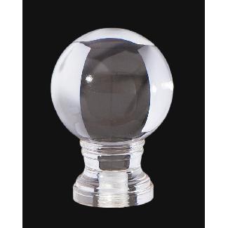 Clear Acrylic Ball Lamp Finial, 2 1/8"H by B&P Lamp Supply