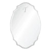 Elongated Cartouche-Form 36" x 24" Wall Mirror with Beveled Edge by Cooper Classics