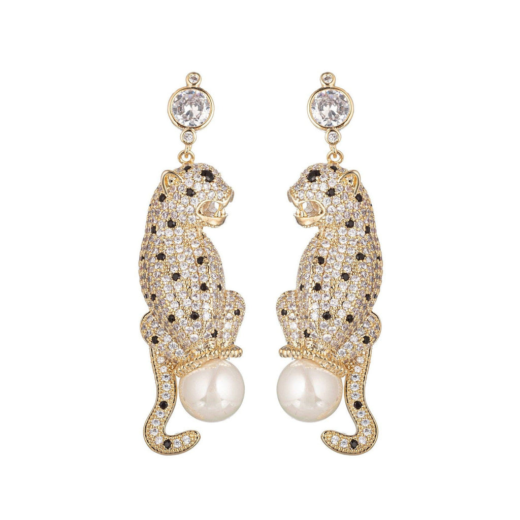 Eye Candy Los Angeles - Double Leopard Earrings by Eye Candy Los Angeles