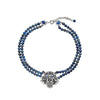 Eye Candy Los Angeles - Tiger Blue Lapis Natural Stone Beaded Necklace by Eye Candy Los Angeles