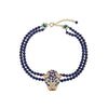 Eye Candy Los Angeles - Zoe Blue Leopard Agate Beaded Necklace by Eye Candy Los Angeles