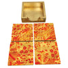 Gilded Kutani Style Lacquer Coasters - Set of 4 by Caspari