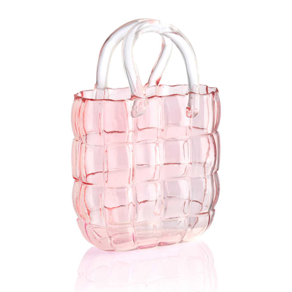 Godinger - Runway Bag Vase - Pink - Valentine's Day by Godinger