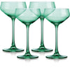 Godinger - Set of Four Colored Coupes - Multi Colors Avail: Green by Godinger