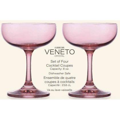Godinger - Set of Four Veneto Coupe Glasses: Ballet by Godinger
