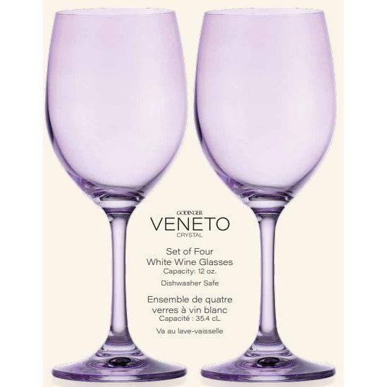 Godinger - Set of Four Veneto White Wine Glasses: Ballet by Godinger