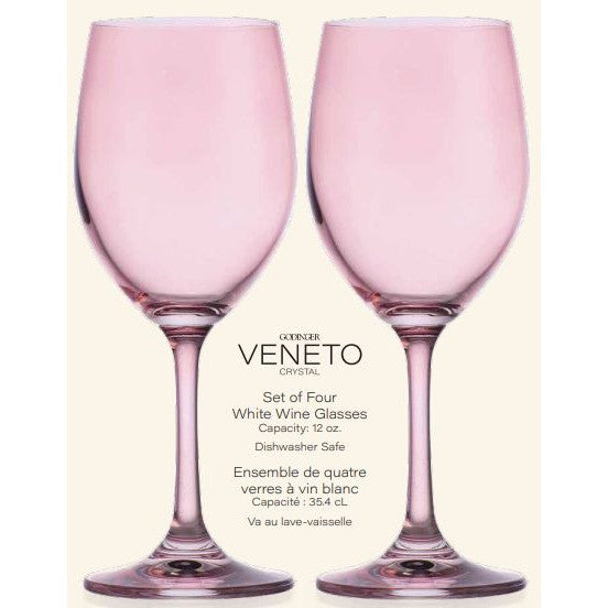 Godinger - Set of Four Veneto White Wine Glasses: Ballet by Godinger