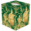 Green and Gold Asian Toile Tissue Box Cover by Marye-Kelley