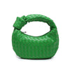 Little Trendy - Womens' Woven bag horn knotted handbag Top Handle Bag: Grass green by Little Trendy