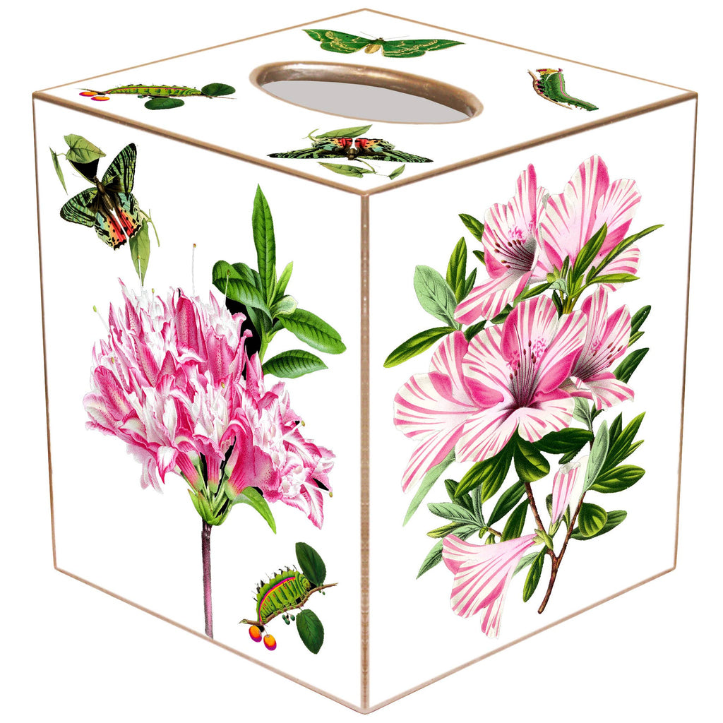 Marye-Kelley - Azaleas on White Tissue Box Cover by Marye-Kelley