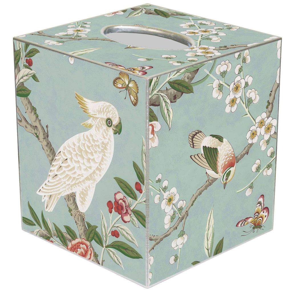 Marye-Kelley - Birds & Bloom Tissue Box Cover: Paper Mache by Marye-Kelley