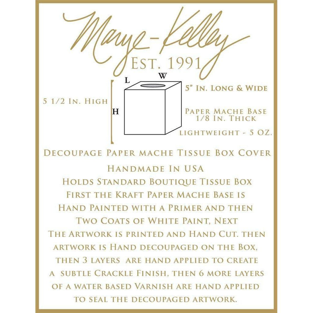 Marye-Kelley - Chic Monkey with Palms Tissue Box Cover: Paper Mache by Marye-Kelley