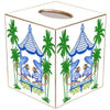 Marye-Kelley - Chic Monkey with Palms Tissue Box Cover: Paper Mache by Marye-Kelley