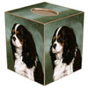 Marye-Kelley - King Charles Spainel Tissue Box Cover: Paper Mache by Marye-Kelley