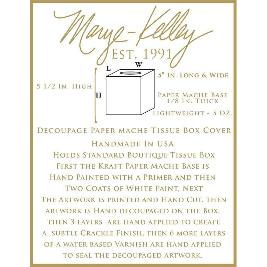 Marye-Kelley - Monkey & Palm Tree with Leopard Tissue Box Cover: Paper Mache by Marye-Kelley