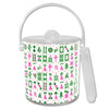 Marye-Kelley - Pink and Green Double Wall Acrylic Ice Bucket by Marye-Kelley