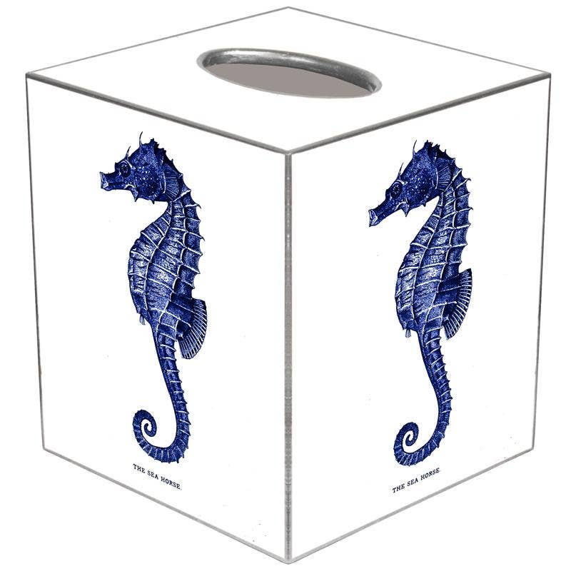 Marye-Kelley - Sea Horse Tissue Box Cover: Paper Mache by Marye-Kelley