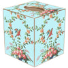 Marye-Kelley - TB572-Aqua Bird Tissue Box Cover: Paper Mache by Marye-Kelley