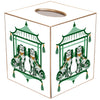 Marye-Kelley - TB6627-Staffordshire Chic Green Tissue Box: Paper Mache by Marye-Kelley