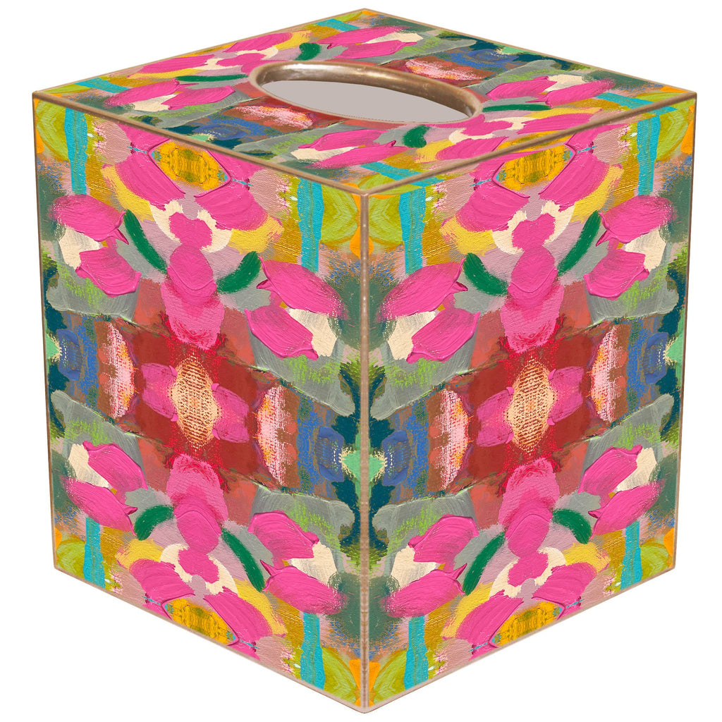 Marye-Kelley - TB7890LP-Laura Park Moroccan Pink Tissue Box Cover: Paper Mache by Marye-Kelley