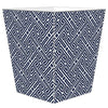 Marye-Kelley - WB2659-Navy Fret Pattern Wastepaper Basket by Marye-Kelley