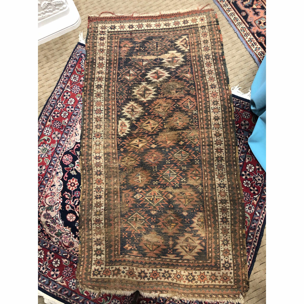 Mid-19th C. Caucasian Baluch Runner 3'2" x 6'1" by Antique