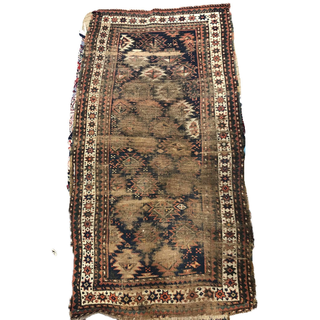 Mid-19th C. Caucasian Baluch Runner 3'2" x 6'1" by Antique