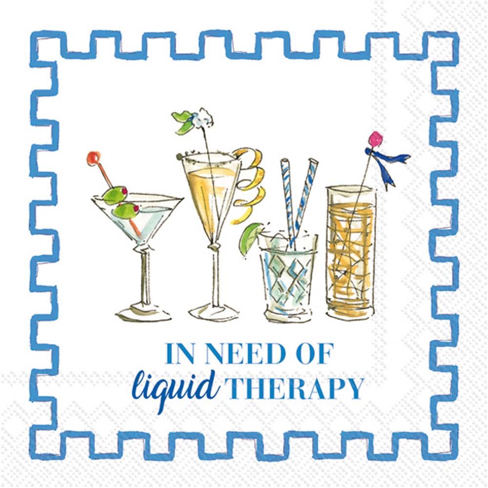 Paper Cocktail Napkin Pack of 20 Rosanne Beck Liquid Therapy by Boston International
