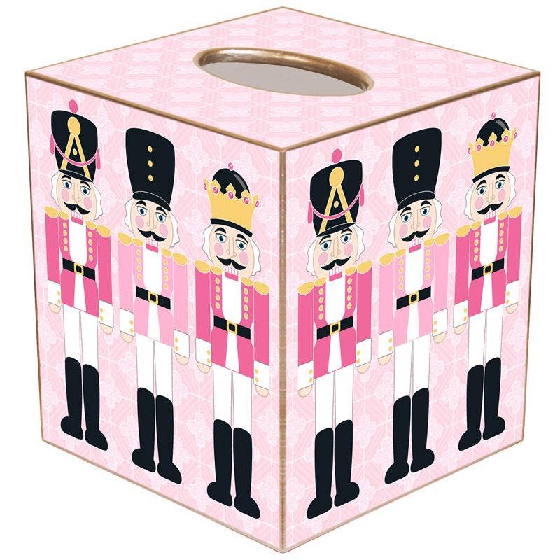 Pink Nutcrackers Tissue Box Cover by Marye-Kelley