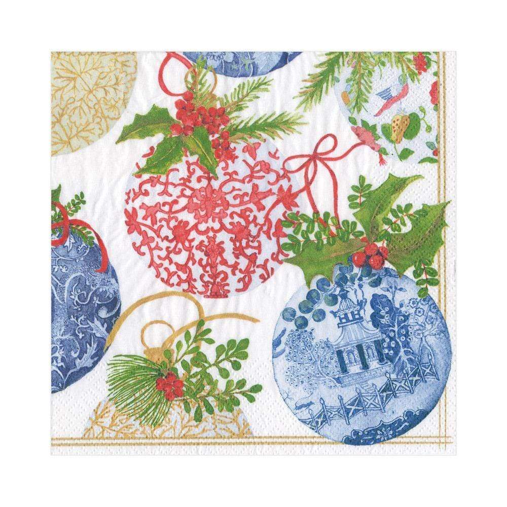 Porcelain Ornaments Paper Cocktail Napkins (20 Count) by Caspari